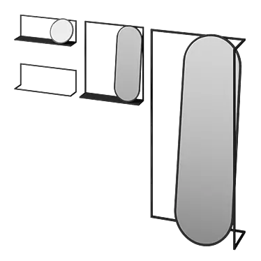 Ultimate Versatile Wall Mirror 3D model image 1 