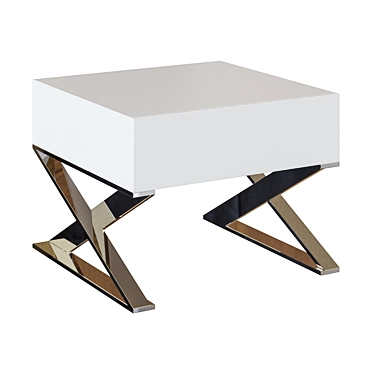 Modern Steel Bedside Table LE373 3D model image 1 