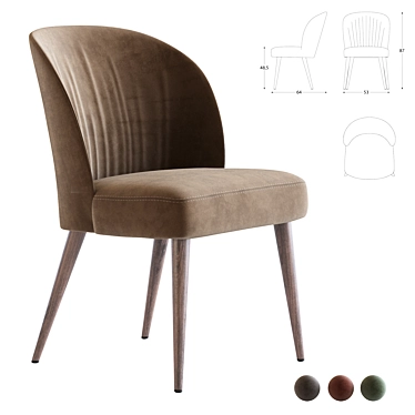 Elegant Rose Chair 3D model image 1 