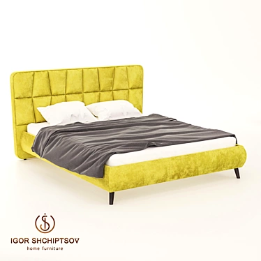 EMILY Modern Bed: Stylish and Spacious 3D model image 1 