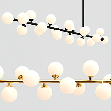 Elegant Mimosa Pendant Light 3D model image 1 