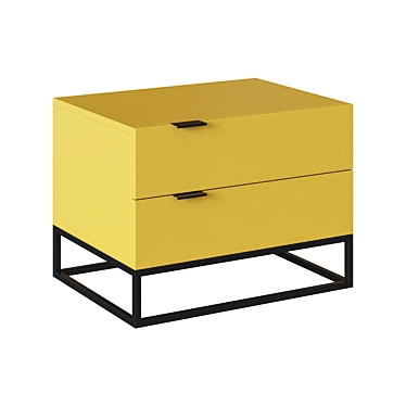 Modern Yellow Estetico Bedside Table 3D model image 1 