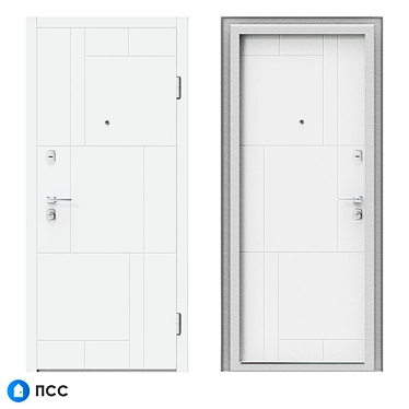 HI-TECH Modern Entrance Door - HT-110 3D model image 1 