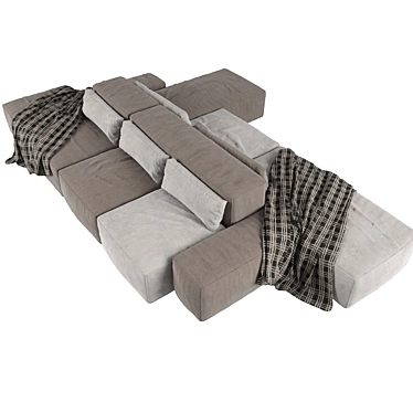 Plush Comfort Living Divani Sofa 3D model image 1 