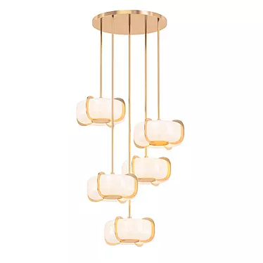 Modern Art Deco Chandelier 3D model image 1 