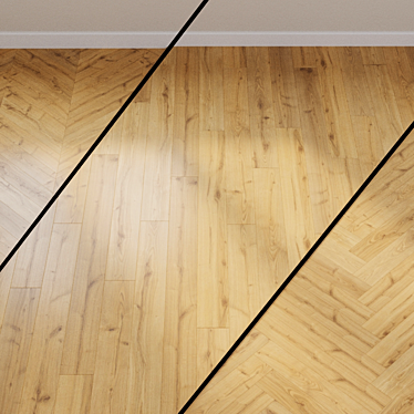 Harmonious Oak Laminate Flooring 3D model image 1 
