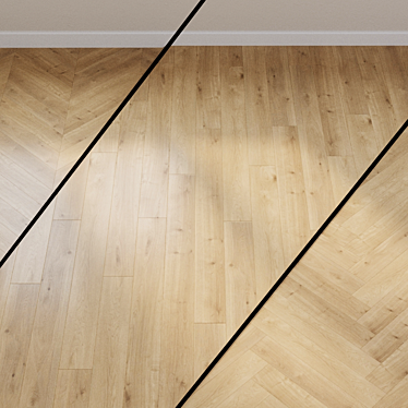 Haro Laminate Flooring TRITTY 90 1-Strip Oak Melina Puro 3D model image 1 