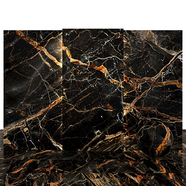 Brown Gold Marble: Luxurious Texture for Stunning Designs 3D model image 1 