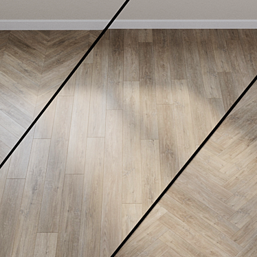 HARO TRITTY 90 Oak Livorno Laminate: Striking & Soft Matt Oak Plank 3D model image 1 