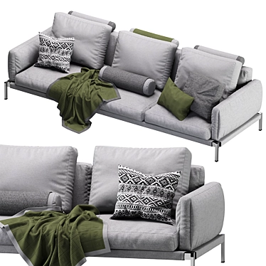 Compact Romeo Sofa Set 3D model image 1 