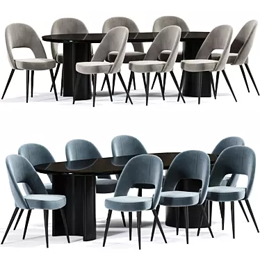 Modern Dining Chairs Set 3D model image 1 