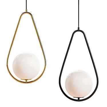 Hoop Drop: Modern Hoop Sculpture 3D model image 1 