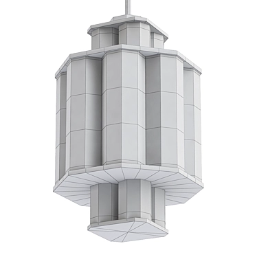 Elegant Bauer Chandelier: Black/White 3D model image 1 