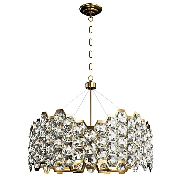 Sleek Honeycomb Design Lamp 3D model image 1 