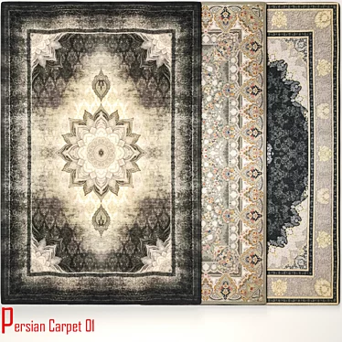 Exquisite Persian Carpet Design 3D model image 1 