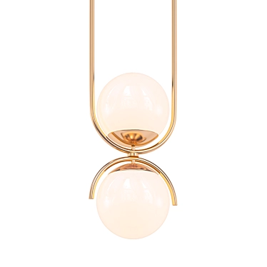 Elegant Rondure Globe Pendant 3D model image 1 