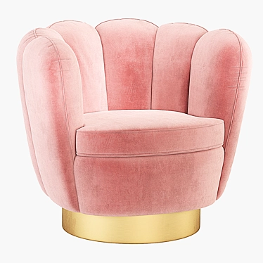 Elegant Eichholtz Mirage Swivel Chair 3D model image 1 