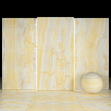 Elegant Fantasy Gold Marble Collection 3D model image 1 