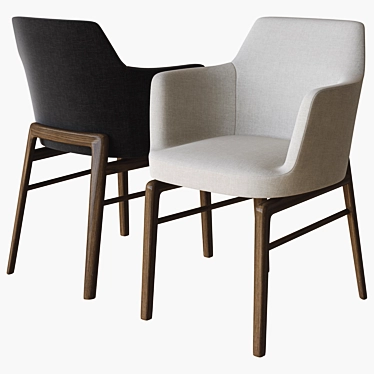 Modern Leda Chair: Sleek and Stylish 3D model image 1 