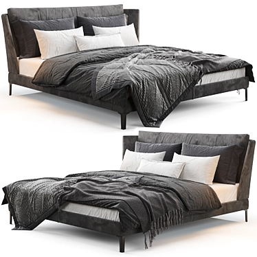 Luxury Italian Bretagne Bed 3D model image 1 