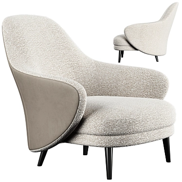 Elegant Gina Armchair: Order now! 3D model image 1 