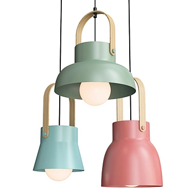 Colorful Clutch Pendant Light by Anzazo 3D model image 1 