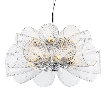 Elegant Murano Glass Chandelier 3D model image 1 