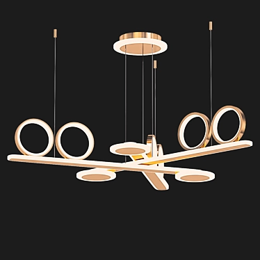 Radiant Glow: Durato LED Chandelier 3D model image 1 