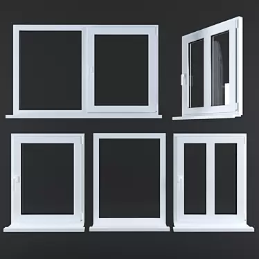 Durable Plastic Windows for Elegant Homes 3D model image 1 