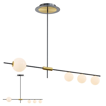 Luxury Gold Pendant Lamp 3D model image 1 
