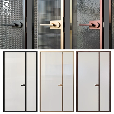 Elegant Swing Doors by Glas Italia 3D model image 1 