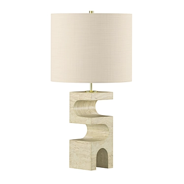 Title: Boveda Stone Table Lamp: Elegant Illumination 3D model image 1 