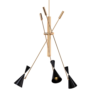 Mid-Century Stilnovo Inspired Ceiling Light 3D model image 1 