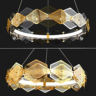 Glam Chandelier Shines Brilliantly 3D model image 1 