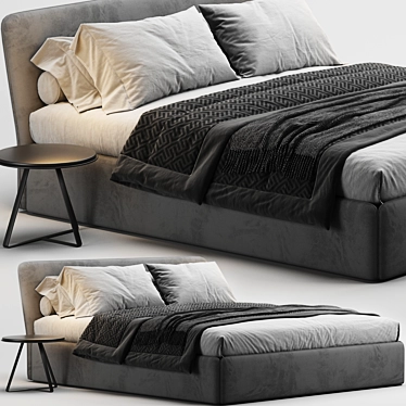 Sleek Bonaldo True Bed: Modern Elegance 3D model image 1 