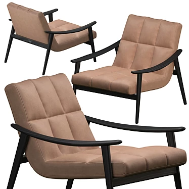Luxury Fynn Leather Armchair 3D model image 1 