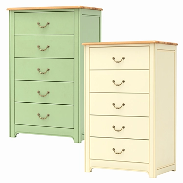 Olivia 5-Drawer High Chest 3D model image 1 