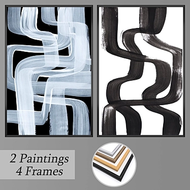 Elegant Wall Art Set 3D model image 1 