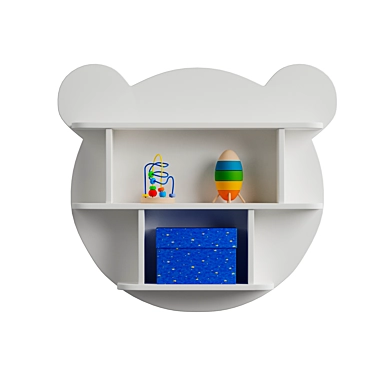 Cute Bear Wall Shelf 3D model image 1 