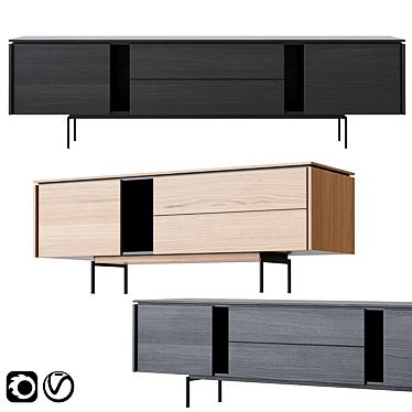 Salu TV Cabinets: Sleek and Sophisticated 3D model image 1 