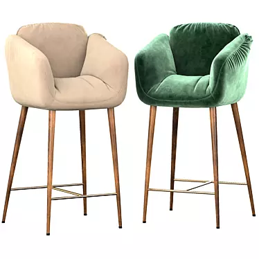 Elegant Jolie Barstool Collection 3D model image 1 