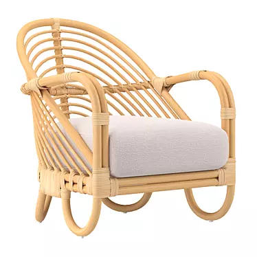 Natural Rattan Etta Chair 3D model image 1 