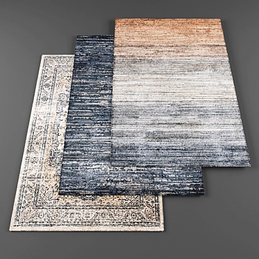 High-Resolution Random Set of 5 Rugs 3D model image 1 