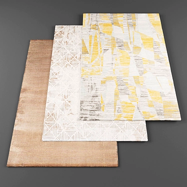 Contemporary High-Res Rugs Set 3D model image 1 