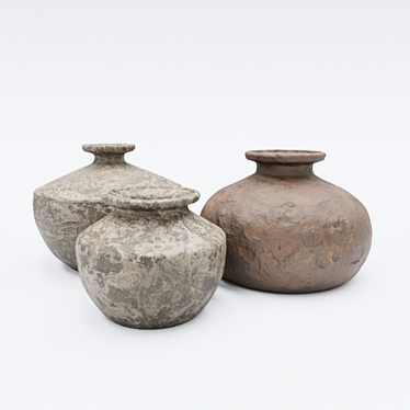 Ethnic Style Vases Set 3D model image 1 