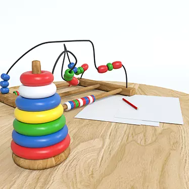 Animal-themed Children's Furniture 3D model image 1 