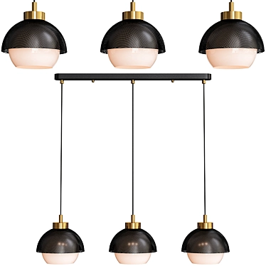 Eurosvet Nocciola Bronze Black Pendant Light 3D model image 1 