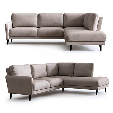 Elegant Avella Sectional: Modern Design & Comfort 3D model image 1 