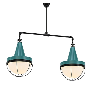 Elegant Dual Light Fixture 3D model image 1 