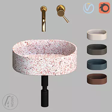 Title: Terrazzo B Washbasin 3D model image 1 